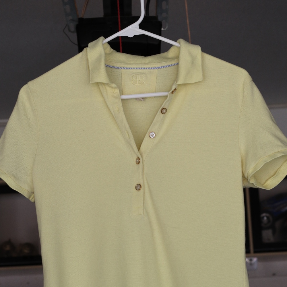Banana Republic Button Collar Yellow Shirt